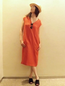 「アダムエロペ」｜「アイテム（ワンピース/ドレス）」を使った、rankaさん（レディース・158cm）の夏コーディネート