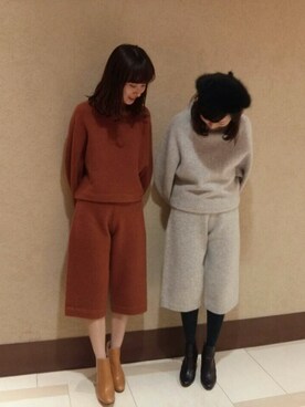 「アダムエロペ」｜「アイテム（ブーツ）」を使った、rankaさん（レディース・159cm）の秋コーディネート