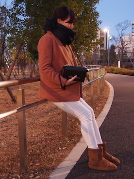 「NICE CLAUP（ナイスクラップ）のアイテム（その他アウター）」を使った、まこさん（レディース・164cm）の冬コーディネート