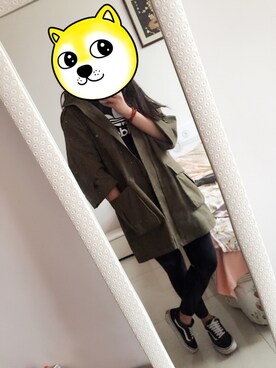 「Etam（エタム）のアイテム（ジャケット/アウター）」を使った、芥末少女さん（レディース・168cm）の冬コーディネート