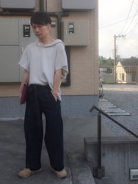 「SRIVER」｜ヒロさん（メンズ・163cm）の夏コーディネート