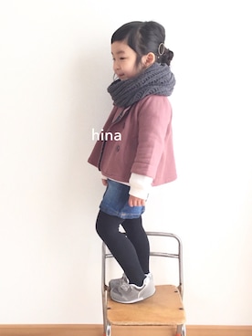 「LAGOM（LAGOM）のアイテム（ジャケット/アウター）」を使った、hina さん（キッズ・100cm）の冬コーディネート