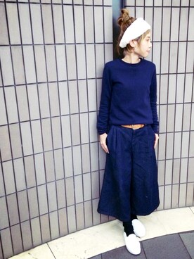 「STUDIOUS SELECT（ステュディオスセレクト）のアイテム（レッグウェア）」を使った、yuriaさん（レディース・153cm）の秋コーディネート