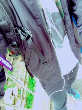 「THE NORTH FACE（ザノースフェイス）のアイテム（バックパック/リュック、グリーン系）」を使った、Kenta Toyamaさん（メンズ・173cm）の春コーディネート