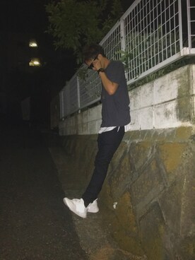 「adidas Originals（アディダスオリジナルス）のアイテム（スニーカー、ホワイト系）」を使った、Kenta Toyamaさん（メンズ・173cm）の夏コーディネート