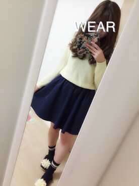「RANDA」｜「アイテム（デニムジャケット）」を使った、Sachiさん（レディース・159cm）の春コーディネート