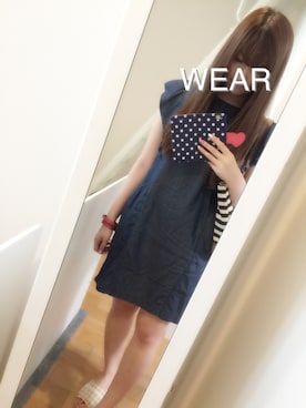 「MERCURYDUO（マーキュリーデュオ）のアイテム（その他シューズ）」を使った、Sachiさん（レディース・159cm）の夏コーディネート