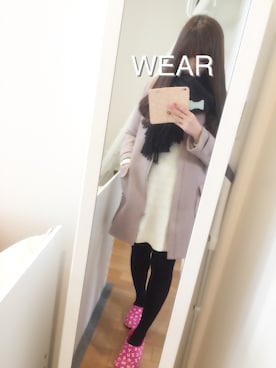 「CASIO」｜「アイテム（ブーツ）」を使った、Sachiさん（レディース・159cm）の冬コーディネート