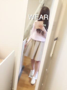 「GU ニット」｜Sachiさん（レディース・159cm）の春コーディネート