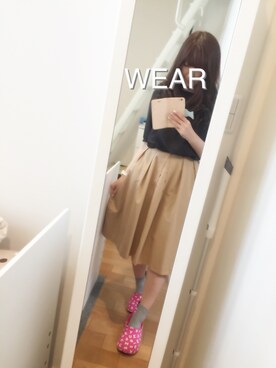 「CASIO」｜「アイテム（パンプス）」を使った、Sachiさん（レディース・159cm）の春コーディネート