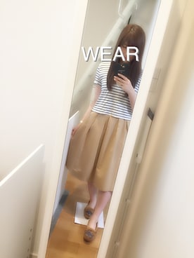 「CASIO」｜「アイテム（モカシン/デッキシューズ）」を使った、Sachiさん（レディース・159cm）の夏コーディネート