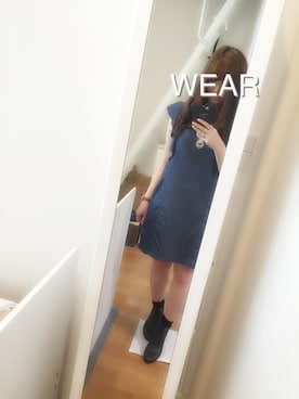 「MERCURYDUO（マーキュリーデュオ）のアイテム（レインシューズ）」を使った、Sachiさん（レディース・159cm）の夏コーディネート