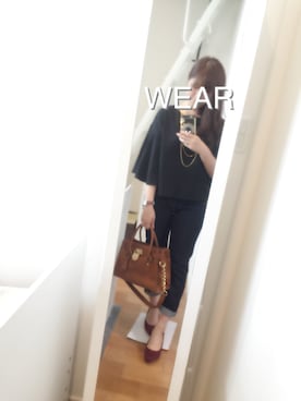 「フレアスリーブ」｜Sachiさん（レディース・159cm）の秋コーディネート