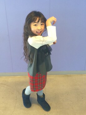 Rin_rin_rin.さん（キッズ・110cm）の冬コーディネート