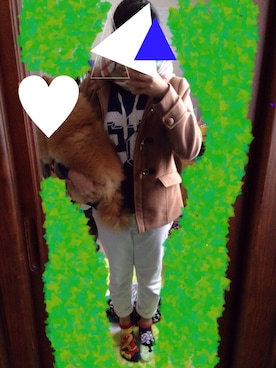 「Honeys（ハニーズ）のアイテム（ダウンジャケット/コート）」を使った、se-na!さん（レディース・160cm）の冬コーディネート