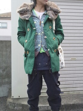 「mercibeaucoup,（メルシーボークー）のアイテム（その他アウター）」を使った、じゃぱんさん（メンズ・175cm）の冬コーディネート