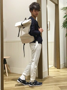 「SHIPS Days（シップスデイズ）のアイテム」を使った、須田さん（メンズ・174cm）の春コーディネート