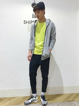 「SHIPS Days（シップスデイズ）のアイテム」を使った、須田さん（メンズ・174cm）の春コーディネート
