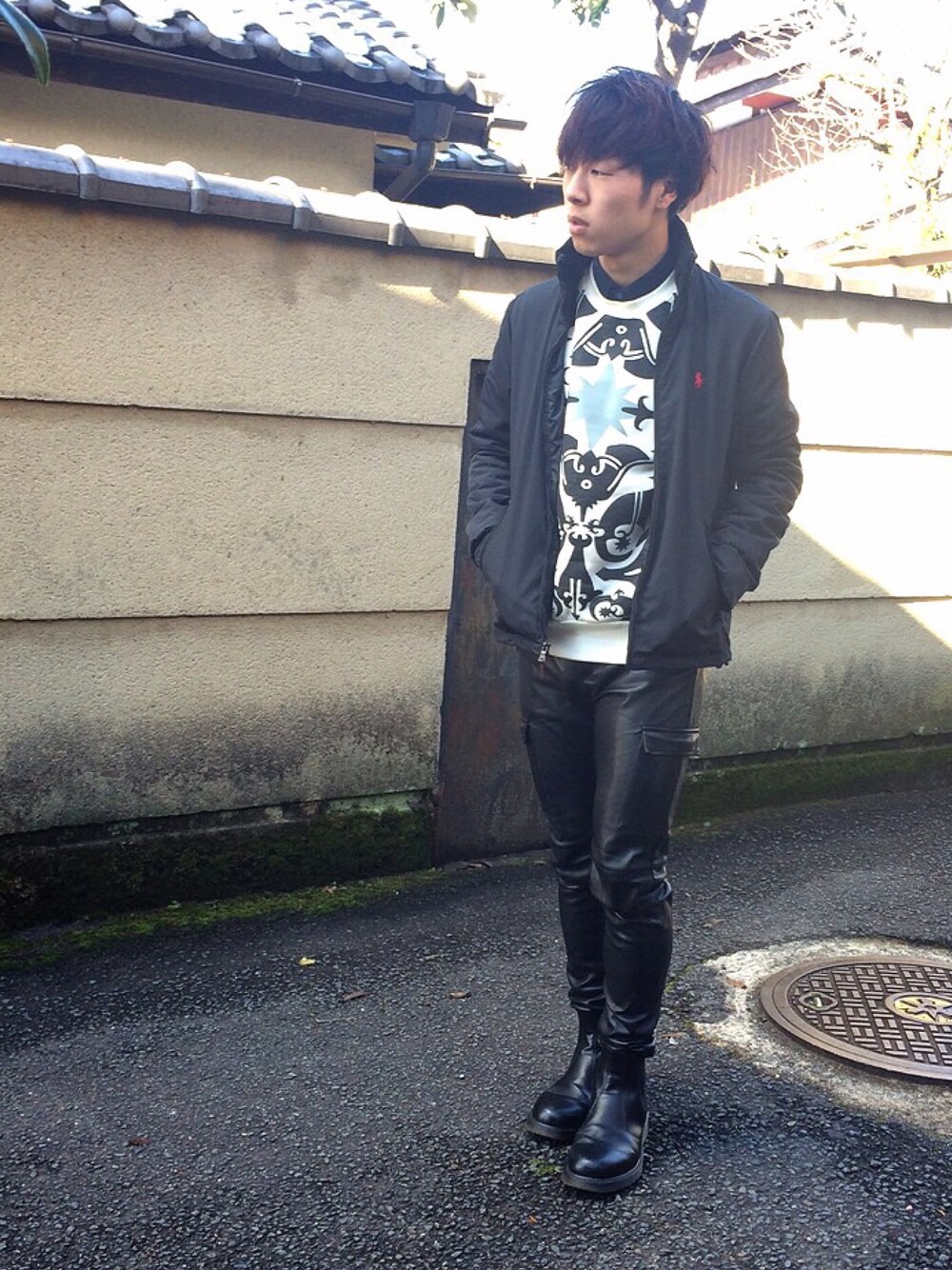 POLO RALPH LAURENのナイロンジャケットを使った「黒」のメンズ