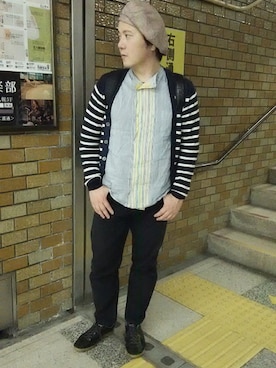「semoh（セモー）のアイテム（帽子）」を使った、Takahiro Nakanoさん（メンズ・175cm）の秋コーディネート
