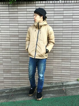 「Design Tshirts Store graniph（デザイン　ティーシャツ　ストア　グラニフ）のアイテム（ブルゾン）」を使った、しゅんやさん（メンズ・168cm）の冬コーディネート