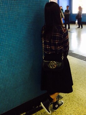 「GLOBAL WORK（グローバルワーク）のアイテム（ドレス）」を使った、NikkixLifeさん（レディース・163cm）の冬コーディネート