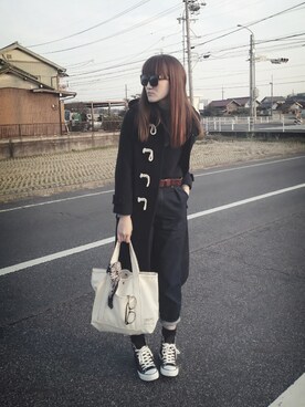 「snidel」｜「アイテム（ダッフルコート）」を使った、miminyさん（レディース・171cm）の冬コーディネート