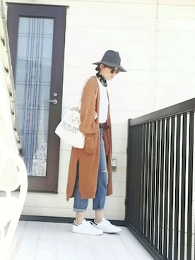 「パックT」｜「アイテム（帽子）」を使った、miminyさん（レディース・171cm）の春コーディネート