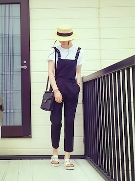 「COACH」｜「アイテム（サロペット/オーバーオール）」を使った、miminyさん（レディース・171cm）の春コーディネート