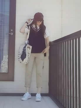 「stansmith」｜「アイテム（帽子）」を使った、miminyさん（レディース・171cm）の夏コーディネート