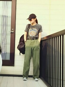 「monkey bite（モンキーバイト）のアイテム」を使った、miminyさん（レディース・171cm）の夏コーディネート