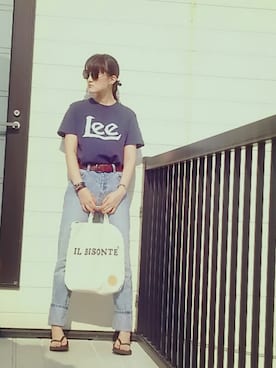 「バンダナ」｜「アイテム（ビーチサンダル）」を使った、miminyさん（レディース・171cm）の夏コーディネート