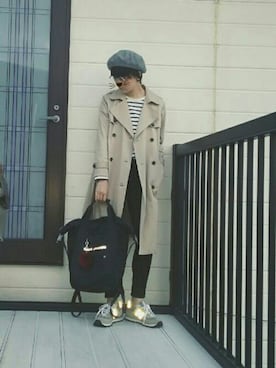 「UNIQLO（ユニクロ）のWOMEN ウルトラストレッチジーンズ（デニムパンツ）」を使った、miminyさん（レディース・171cm）の秋コーディネート