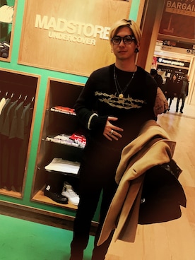 「Max Mara（マックスマーラ）のアイテム（その他アウター）」を使った、Tsuyoshi Yasuiさん（メンズ・175cm）の冬コーディネート