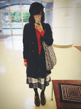 「誕生日」｜「アイテム（ハンチング/ベレー帽）」を使った、ズキさん（レディース・167cm）の秋コーディネート