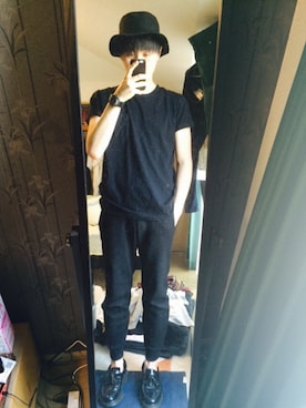 「MR.GENTLEMAN」｜「アイテム（帽子）」を使った、ばたしさん（メンズ・173cm）の春コーディネート