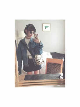 「デニムonデニム」｜「アイテム（その他）」を使った、MIKAさん（レディース・148cm）の秋コーディネート