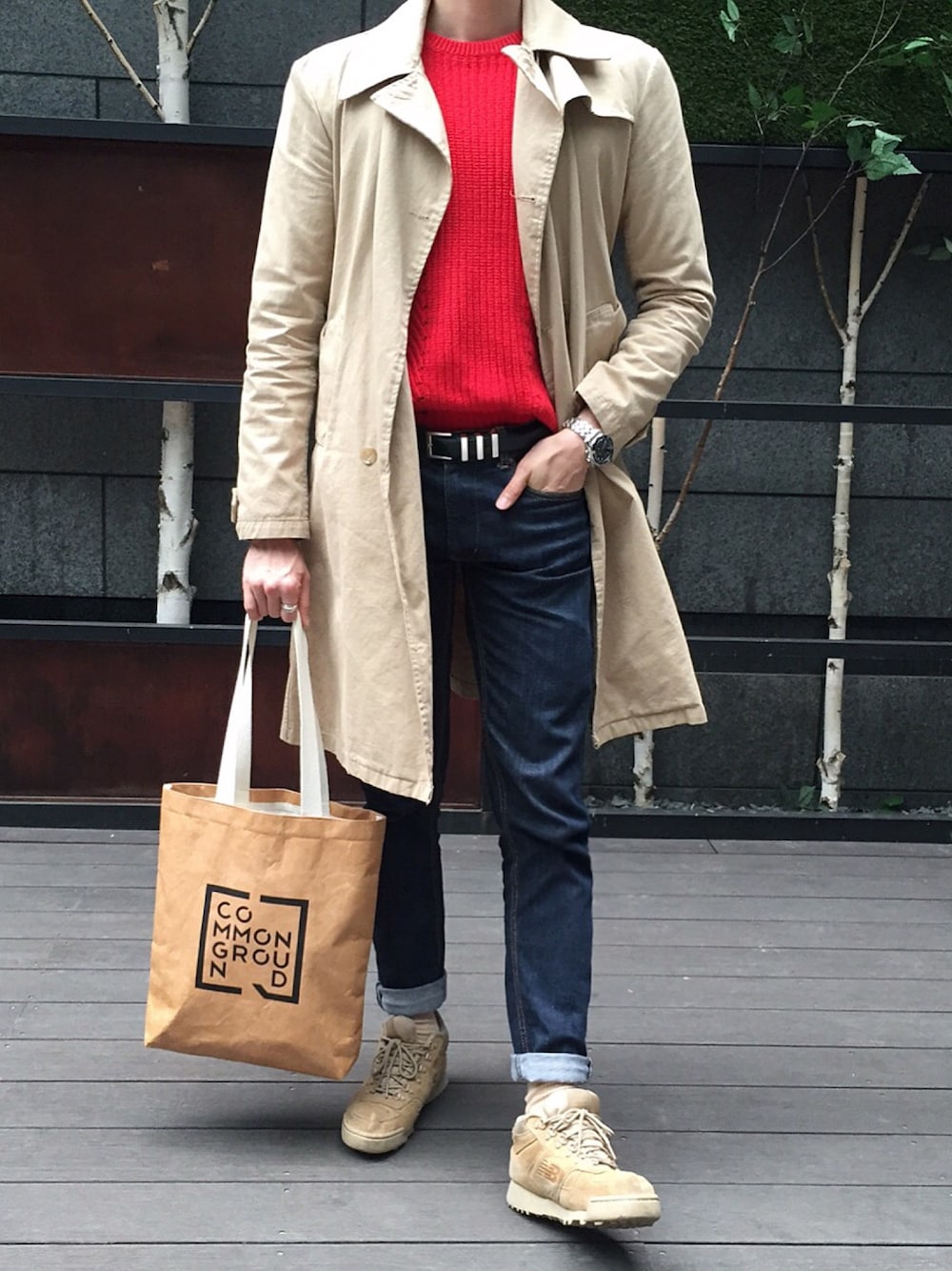 「daily look、ootd、outfit、street、STYLE、ZARA、men、fashion、lookbook」｜「NEW BALANCEのアイテム（その他シューズ、ゴールド系）」を使った、myeonghoo_さん（メンズ・185cm）の春コーディネートの1枚目の写真