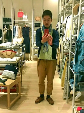 「CASH CA（カシュカ）のアイテム」を使った、KodaiHitotsuyaさん（メンズ・180cm）の春コーディネート