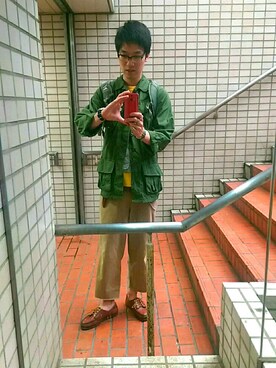 「ROTHCO（ロスコ）のアイテム（チノパンツ）」を使った、KodaiHitotsuyaさん（メンズ・180cm）の夏コーディネート