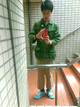 「ROTHCO（ロスコ）のアイテム（チノパンツ）」を使った、KodaiHitotsuyaさん（メンズ・180cm）の夏コーディネート