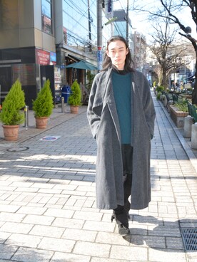 「ADPOSION（アドポーション）のアイテム（トップス）」を使った、安田 博紀さん（メンズ・173cm）の冬コーディネート