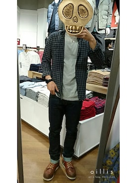 「SJX（エスジェイエックス）のアイテム」を使った、Maasanさん（メンズ・175cm）の秋コーディネート