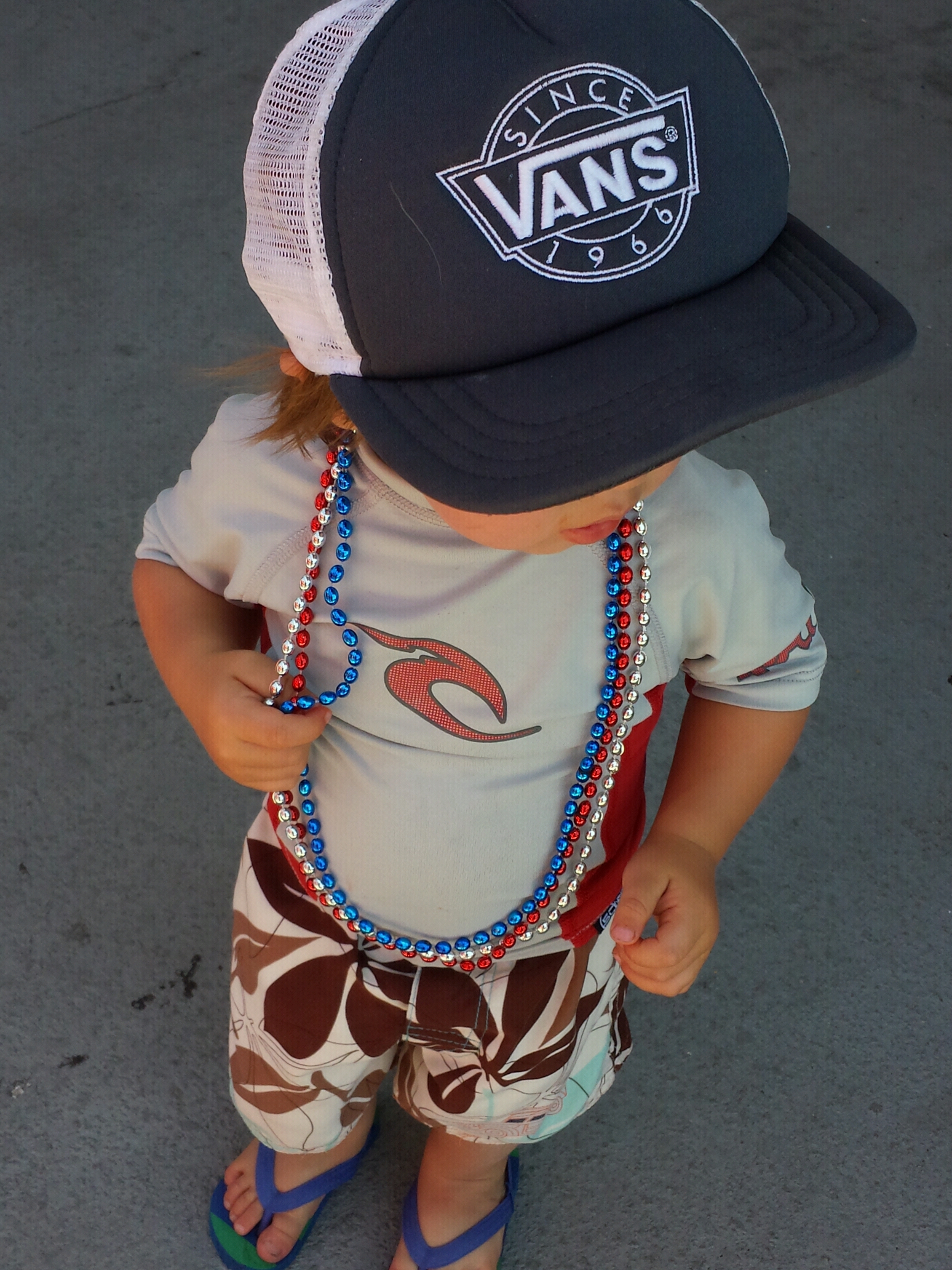 「RUSTY（ラスティ）のアイテム（トップス）」を使った、IsaacTさん（キッズ・92cm）の夏コーディネート