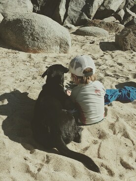 「RUSTY（ラスティ）のアイテム（トップス）」を使った、IsaacTさん（キッズ・92cm）の夏コーディネート