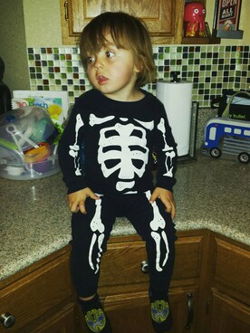 「GAP（ギャップ）のアイテム（その他）」を使った、IsaacTさん（キッズ・92cm）の秋コーディネート