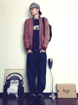 「MIL-SPEC（ミルスペック）のアイテム」を使った、kazumaさん（メンズ・178cm）の冬コーディネート