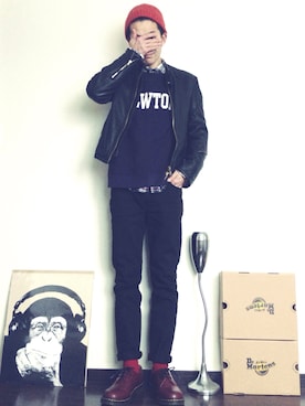 「MIL-SPEC（ミルスペック）のアイテム」を使った、kazumaさん（メンズ・178cm）の冬コーディネート