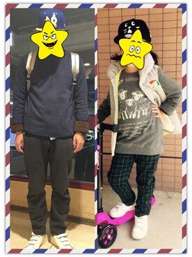 島鳥烏さん（メンズ・177cm）の冬コーディネート