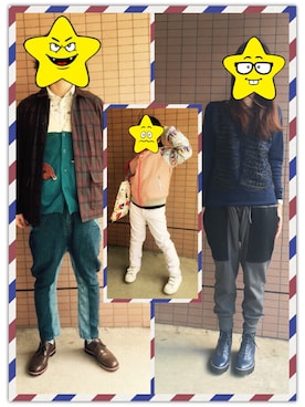 「fafa（フェフェ）のアイテム（ジャケット/アウター）」を使った、島鳥烏さん（レディース・167cm）の冬コーディネート